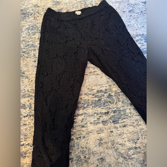J Crew Easy Pant in black lace - Picture 5 of 6